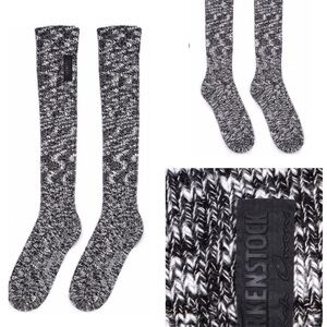 RICK OWENS X BIRKENSTOCK WOMEN COTTON SLUB KNEE HIGH SOCKS